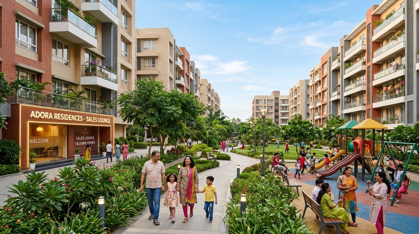 Affordable residential housing township marketing and sales lounge in Mumbai suburbs
