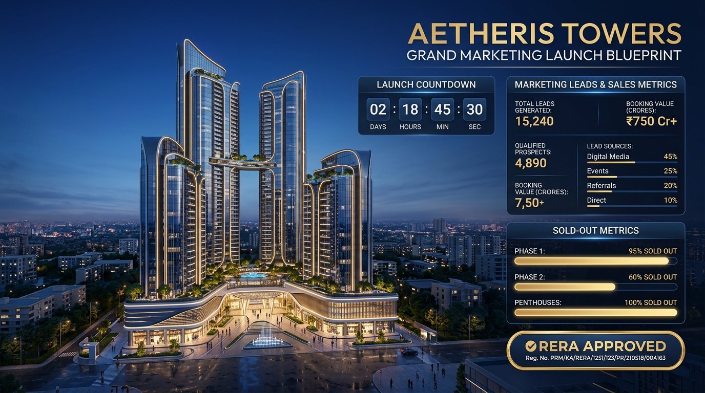 Real Estate Project Launch Marketing Playbook (2026): The 90-Day Blueprint to Sell Out New Towers - KPM Digital Solutions Blog